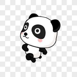 跑步熊猫图片素材