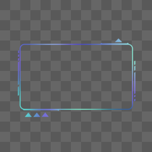 科技风未来风渐变蓝边框图片