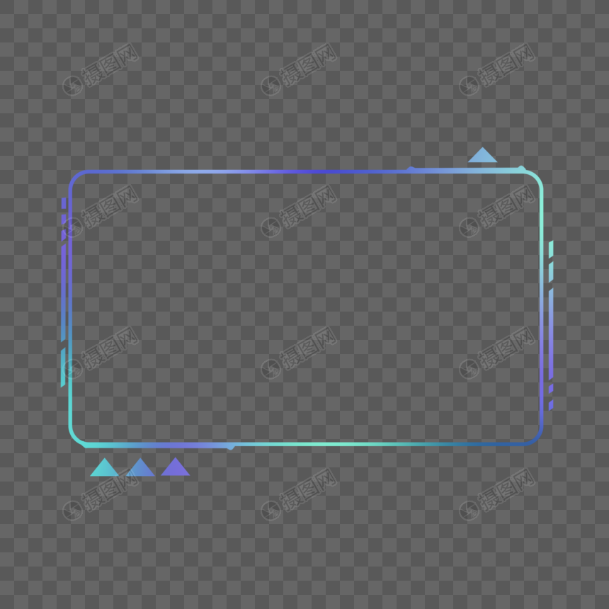 科技风未来风渐变蓝边框图片