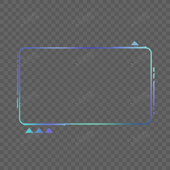 科技风未来风渐变蓝边框图片