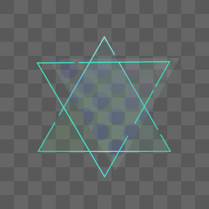 三角形六角星科技风装饰边框图片