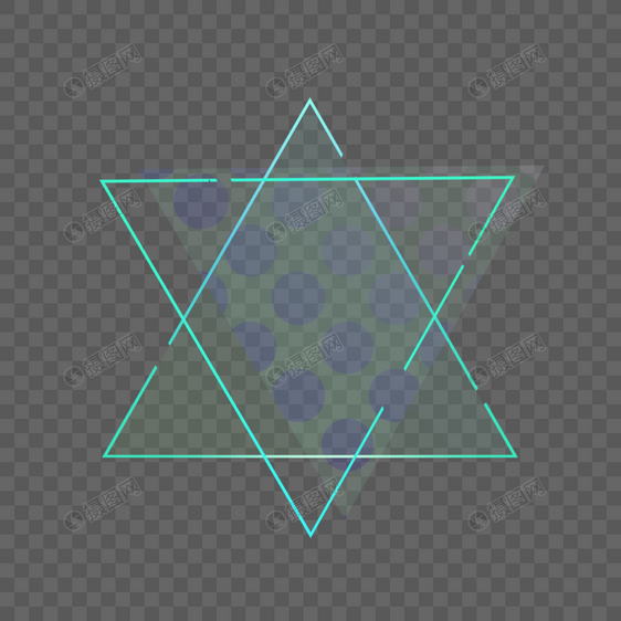 三角形六角星科技风装饰边框图片