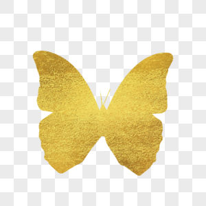 金色蝴蝶剪纸图片