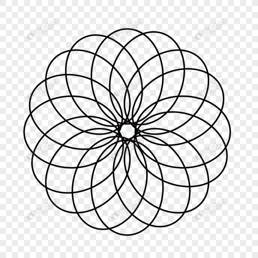 圆圈黑白底纹装饰