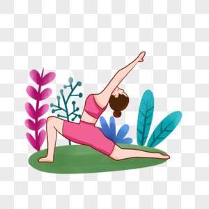 瑜伽锻炼的女孩图片
