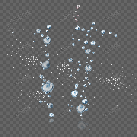 透明气泡上涌图片