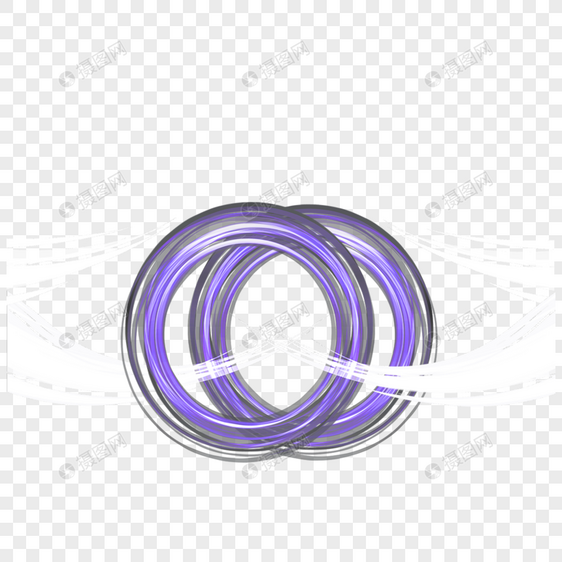 紫色环形光效元素图片