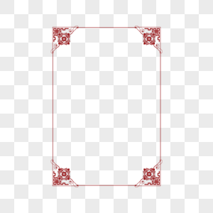 复古镂空复古中国风镂空花纹边框素材