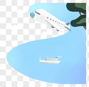 旅行交通飞机轮船图片