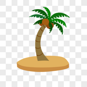 海岛上的椰树图片