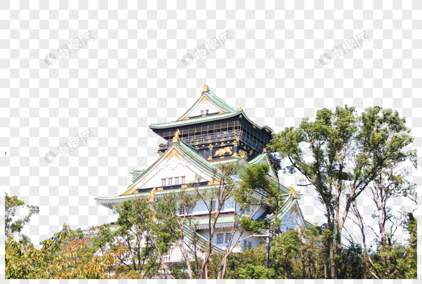 大阪城天守阁元素素材下载 正版素材 摄图网