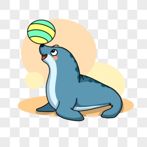 卡通海豹图片