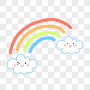 开心的彩虹图片