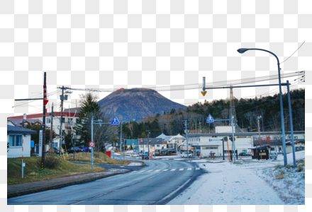 北海道阿寒湖道路图片