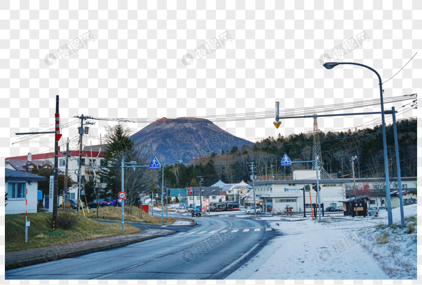 北海道阿寒湖道路图片