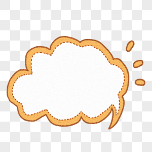 橘黄色对话框图片素材