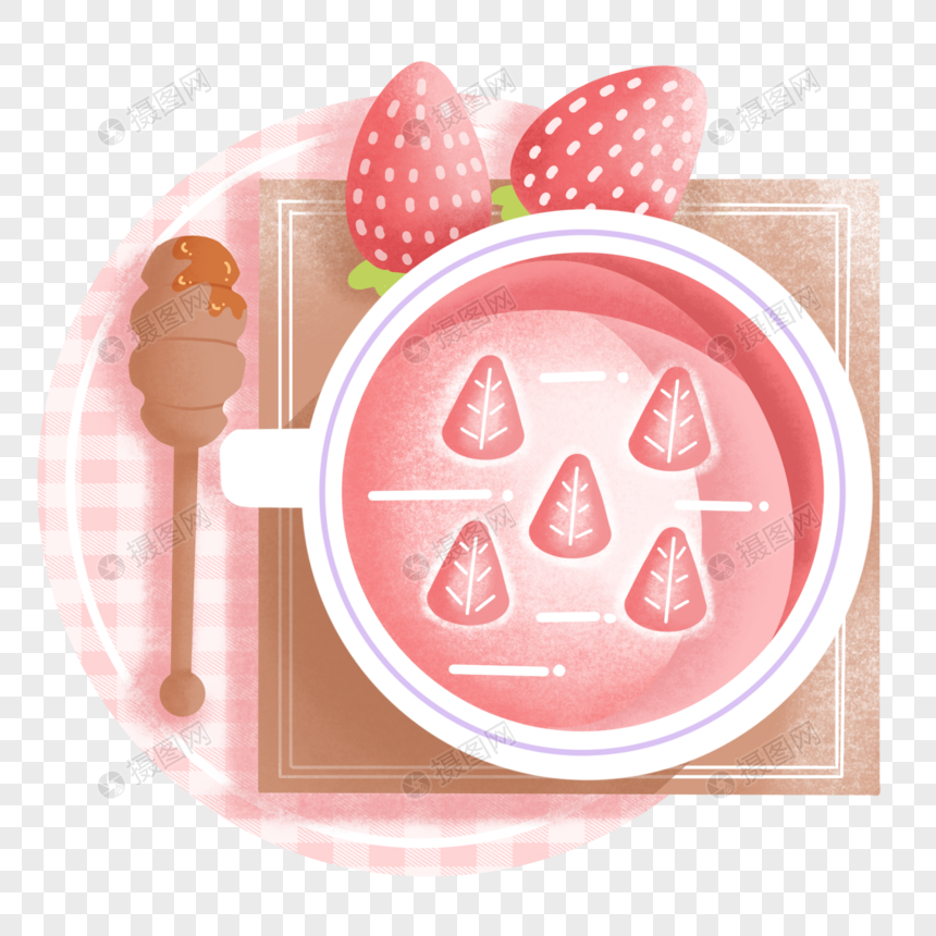 蜂蜜草莓巧克力图片