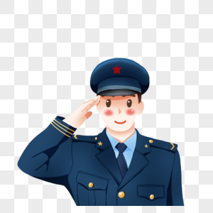 高清图片空军军礼制服高清图片建军节敬礼插画高清图片建军节创意军人