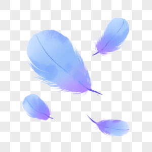 蓝紫色羽毛线描羽毛图案高清图片