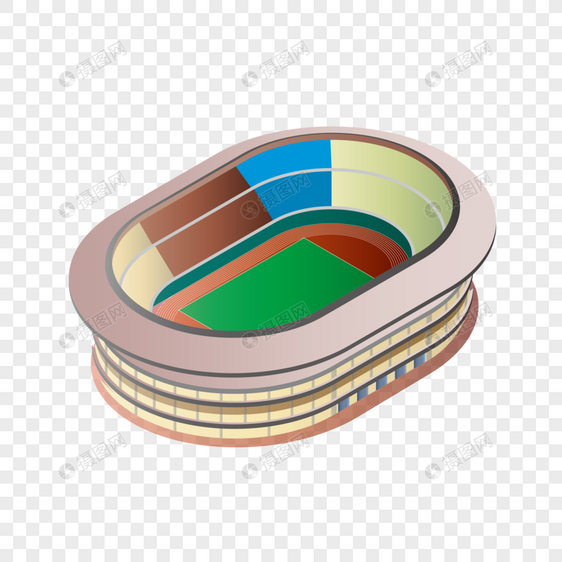 AI矢量图2.5D球场运动场元素图片
