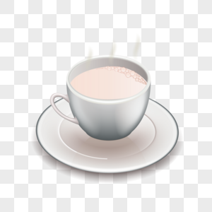 AI矢量图茶杯和杯垫元素图片