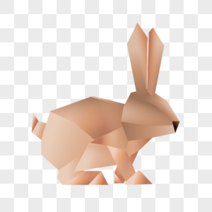 AI矢量图积木拼图兔子元素图片
