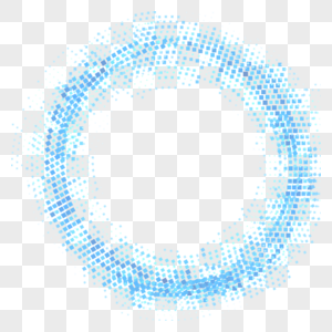 蓝色圆环星点效果元素高清图片