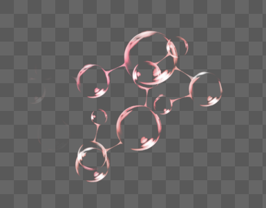 粉色透明气泡效果元素图片