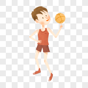 卡通男生打篮球图片