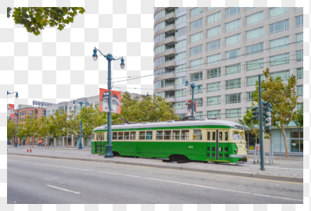 美国旧金山有轨电车高清图片
