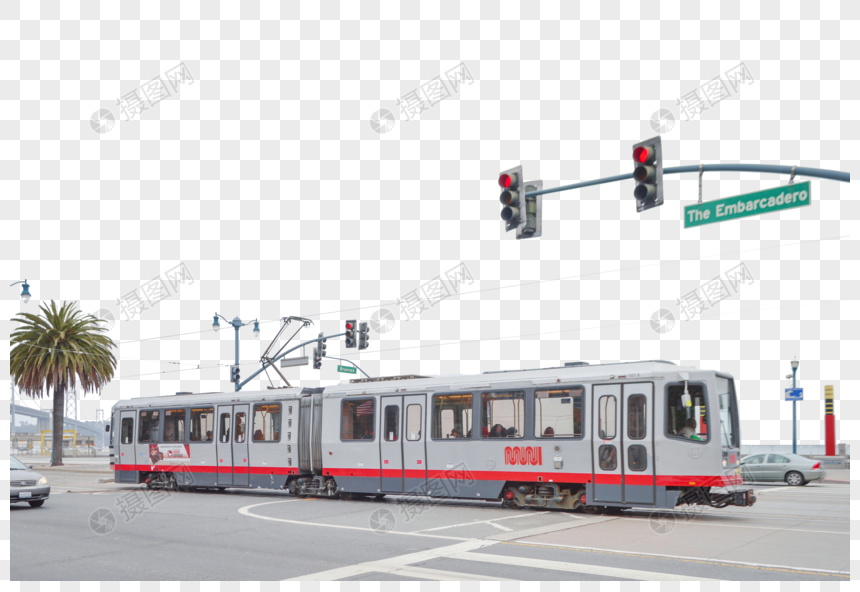 美国旧金山有轨电车元素素材下载 正版素材 摄图网
