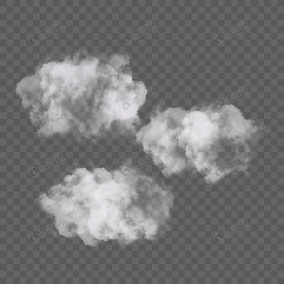 厚重云朵质感元素图片