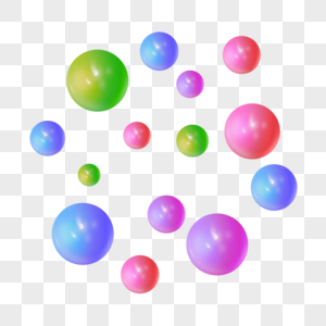彩色飘浮球图片