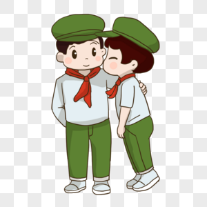 卡通情侣怀旧风格图片素材