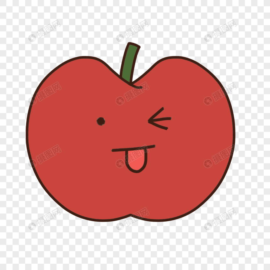 红苹果笑脸图片