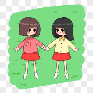 春天小朋友卡通图片