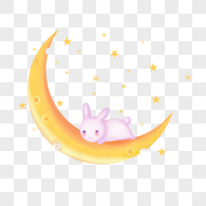 中秋月亮玉兔图片