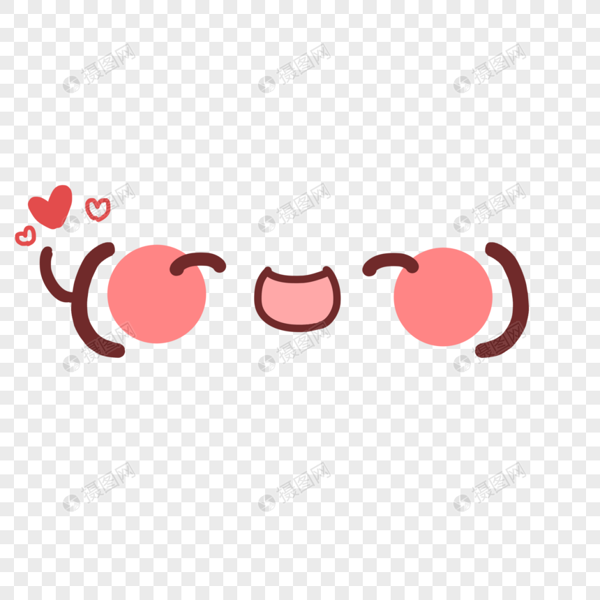 颜文字比心表情元素素材下载 正版素材 摄图网