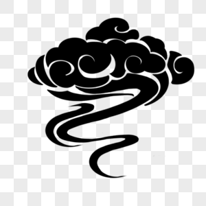 黑色节日云朵素材