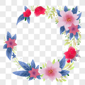 花卉花环装饰元素图片