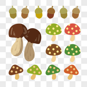 蘑菇松果图片