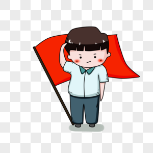 国庆敬礼可爱图片