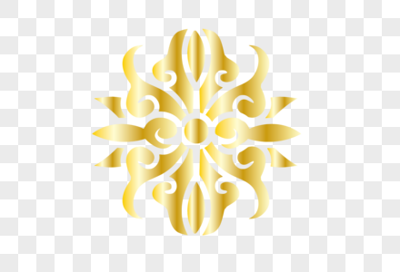 金色古典纹样元素
