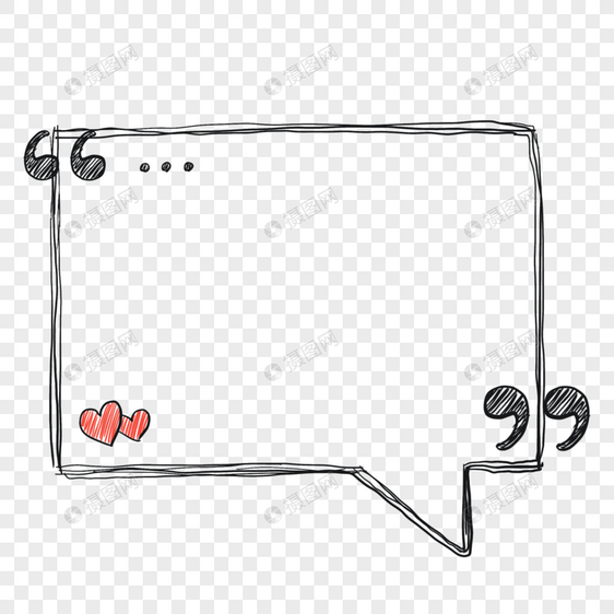 手绘线条对话框图片