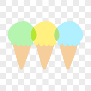 三个冰淇淋图片
