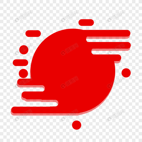 红色中国风圆圈边框图片