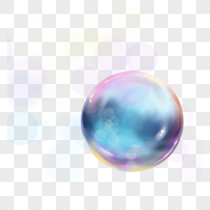 蓝色气泡手绘元素图片