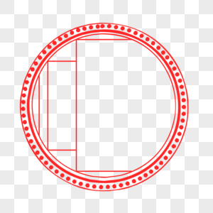 古典红色圆形边框图片