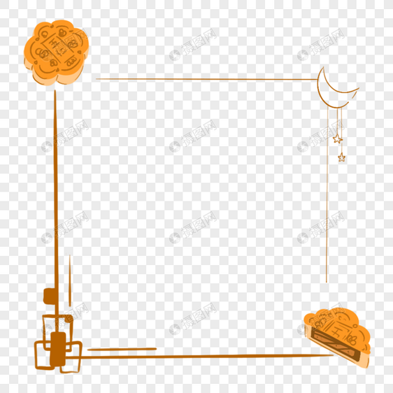 中秋节月饼边框图片