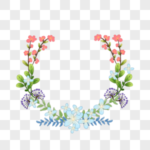 小清新风格植物花朵边框图片